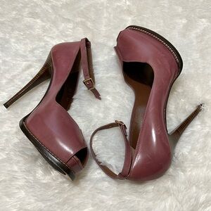Barbara Bui Womens Heels purple Patent Leather Peep Toe Platform Sandal size 41